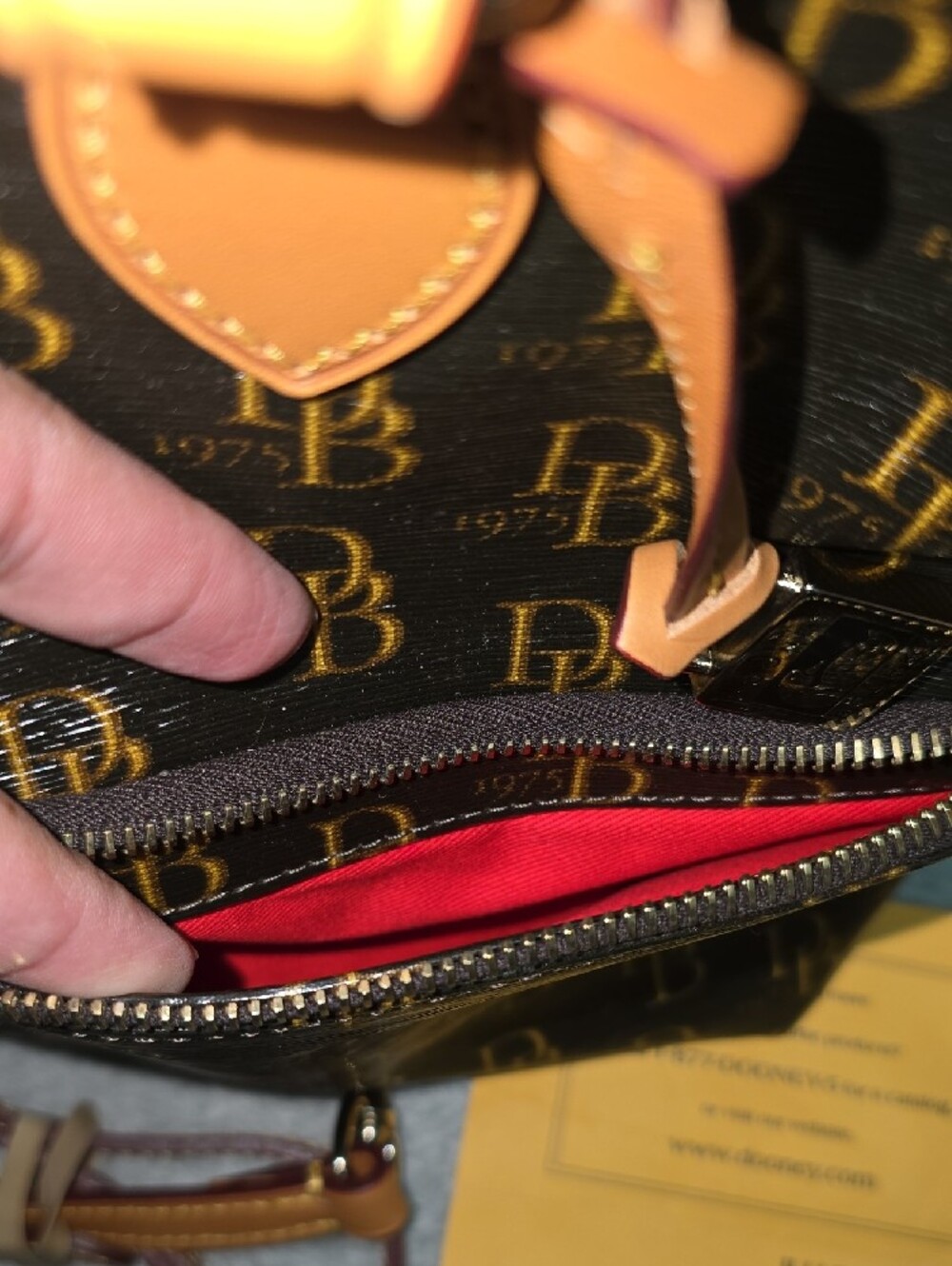 Dooney & Bourke Signature Satchel - Picture 8 of 11